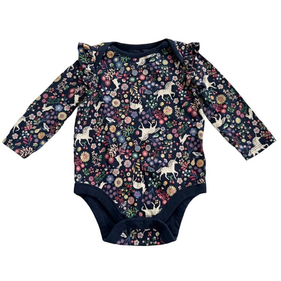 NEW Gap Baby Brannan’s Favorites Floral Onesie Bodysuit 6-12M - Picture 1 of 5